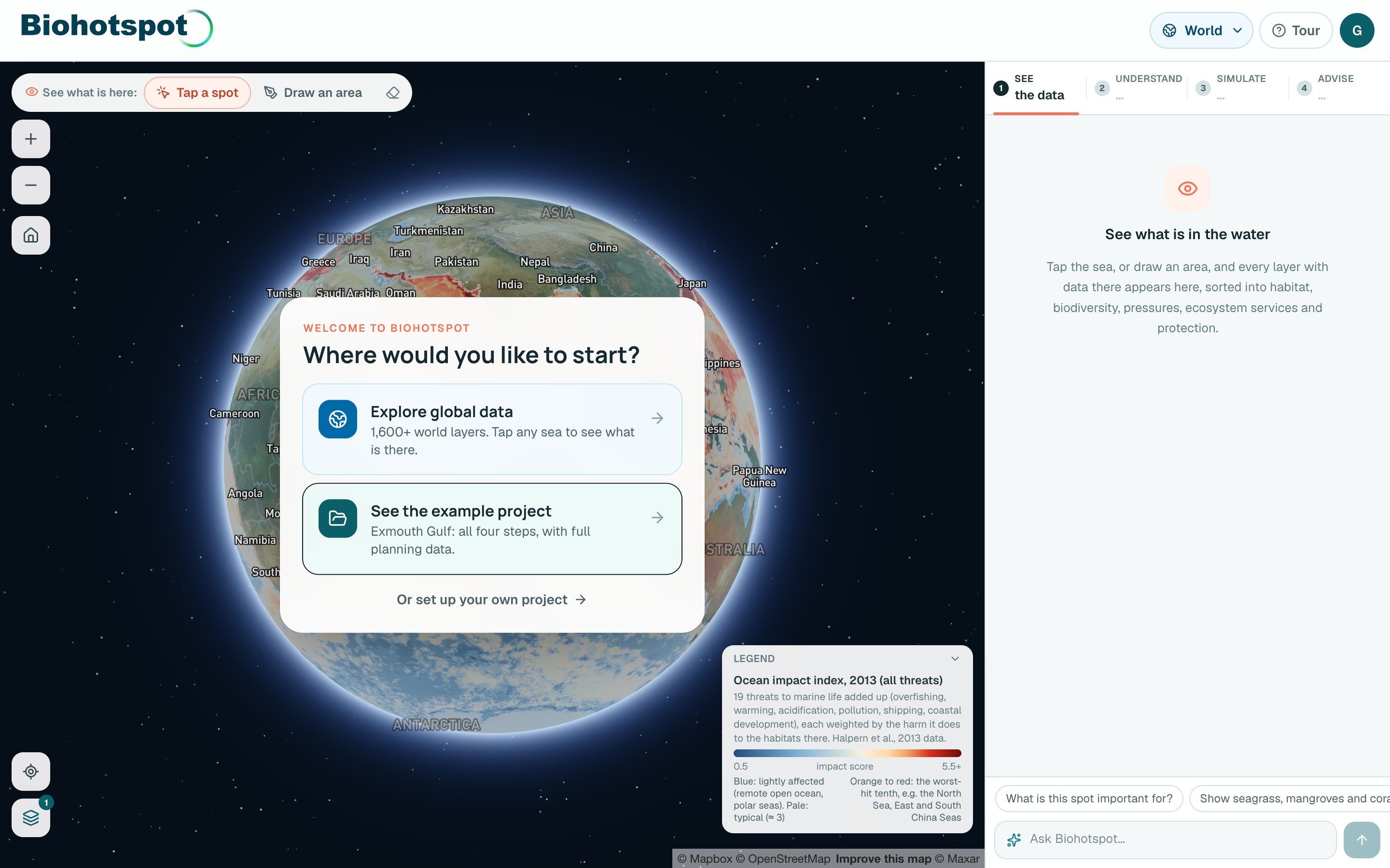 Biohotspot: Open the map